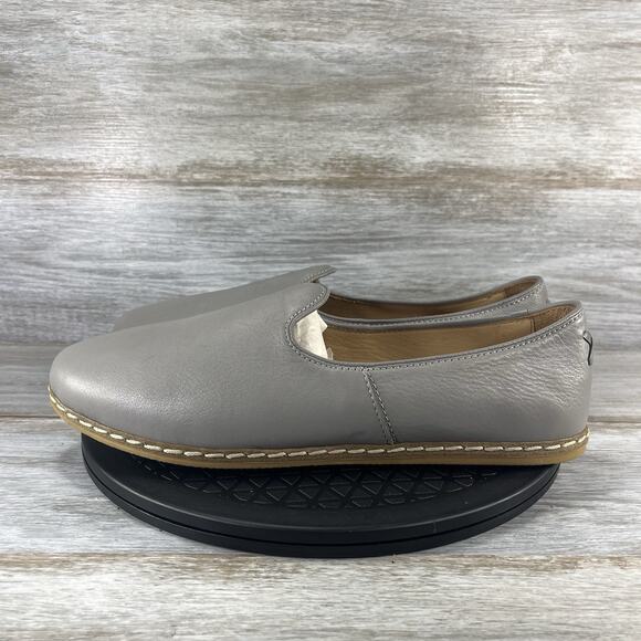 CHARIX Men’s Gray Leather Slip On Loafer Shoes Size EU 45 US 10.5 - Picture 1 of 9
